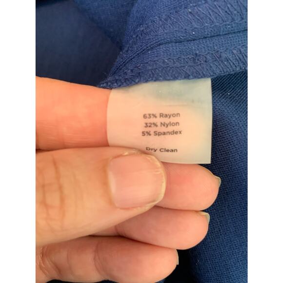 Talbots blue skirt blazer stretch suit set blazer is 4P skirt is 6P - Picture 9 of 15